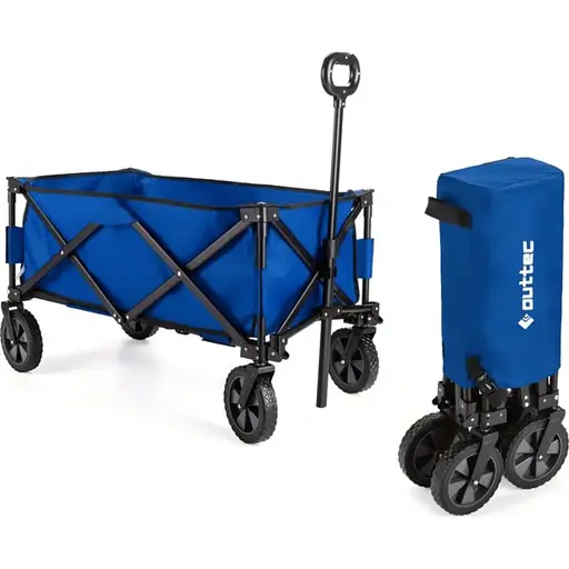 Тележка туристическая Outtec складная темно-синяя - фото 3