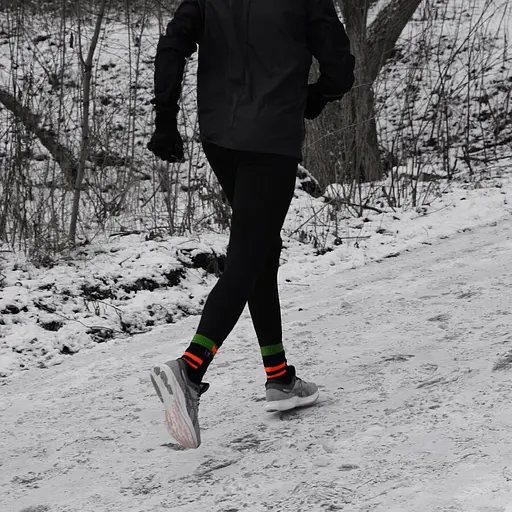 Носки DexShell Running водонепроницаемые S с оранжевыми полосками - фото 13