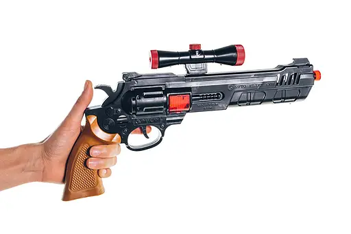 Игрушечный автомат-трещотка 725 с прицелом - фото 3