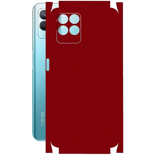 Защитная пленка StatusSKIN для Realme Narzo 50 Корпус Винил Металлик красный - фото 1