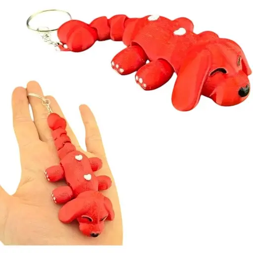 3D Іграшка Песик, брелок, 12 см, рухливий