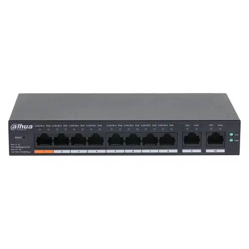 PoE-коммутатор 10-портовый управляемый L2 Dahua DH-CS4010-8ET-60 с 8 портами PoE 60W (99-00023172) - фото 2