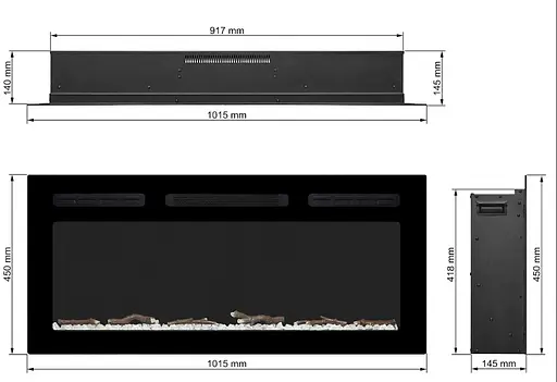 Электрокамин настенный / встраиваемый ArtiFlame AF40WR - фото 4