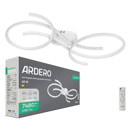 Світлодіодний накладний світильник Ardero AL6545ARD FORCE L 68Вт білий - фото 1