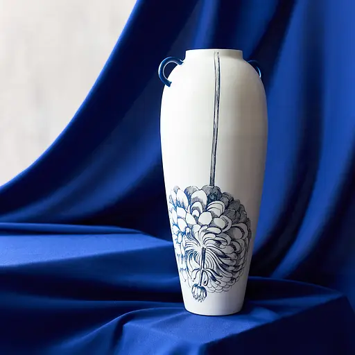 Ваза MBM HOME Елізіум залізна принт глибокий синій 200х170х420 мм (VB-03 PRINT/DEEP BLUE) - фото 4