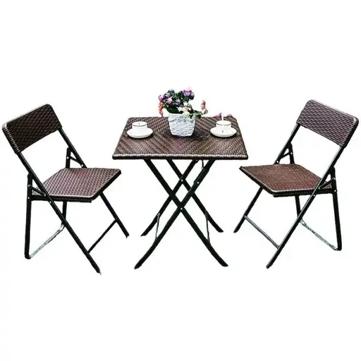 Комплект садових меблів SpringFun стиль Rattan brown розкладні для відпочинку банкету туризму кейтерингу - фото 1