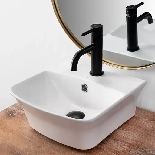 Умивальник Rea Selma накладний білий REA-U9667, Білий - фото 5