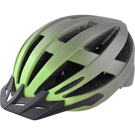 Велосипедный шлем Grey's М черно-зеленый матовый