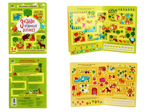 Книжки для розумак: Знайди правильну доріжку. 3-4 роки (українською)