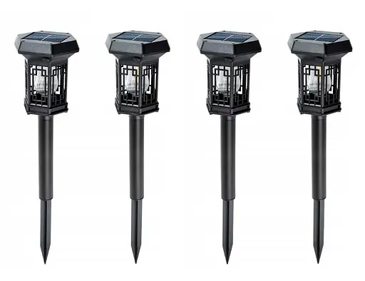 Вуличні садові сонячні світильники Ground Plug Light YT-885B 4 шт. на сонячних батареях підсвічування газону - фото 1
