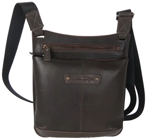 Мужская кожаная сумка через плечо коричневая Mykhail Ikhtyar sum0028781 - фото 1