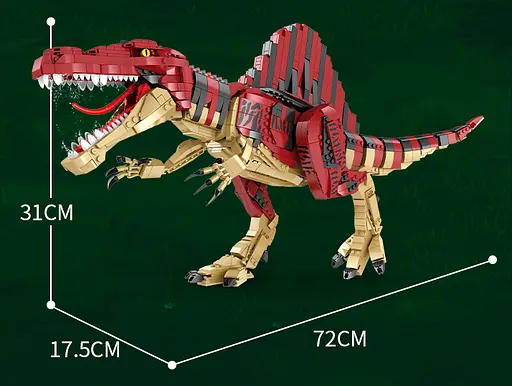 Конструктор динозавр  WOMA Спинозавр из коллекции Динозаври большой детский  2005 деталей - фото 3