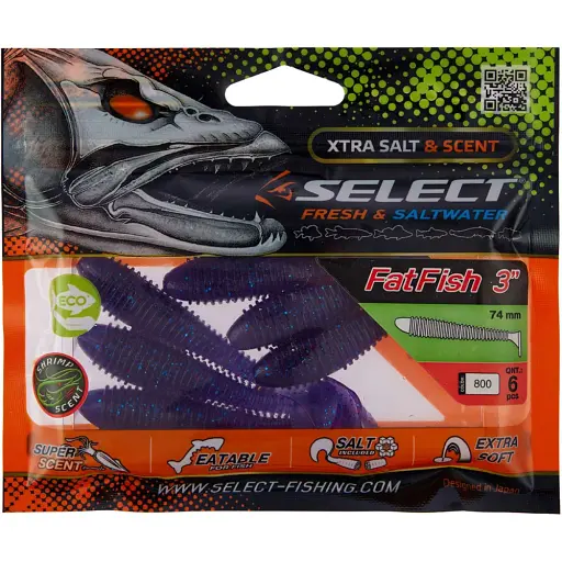 Силікон Select FatFish 3" #800 (6 шт/уп) - фото 2