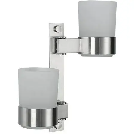 Склянка для зубних щіток подвійна Frap F30408 нержавіюча сталь - фото 1