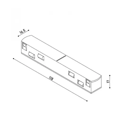 Соединение линейное электрическое 180° KLOODI KDMG-ZM 180 BK - фото 2