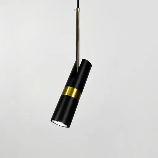 Черный поворотный подвесной светильник со спотом | Line F | Арт. S167/1 BK+AB - фото 3