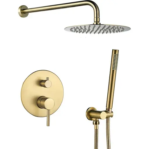 Душова система VBI Milano brushed gold прихованого монтажу VBI-050109BG, Золотий - фото 1