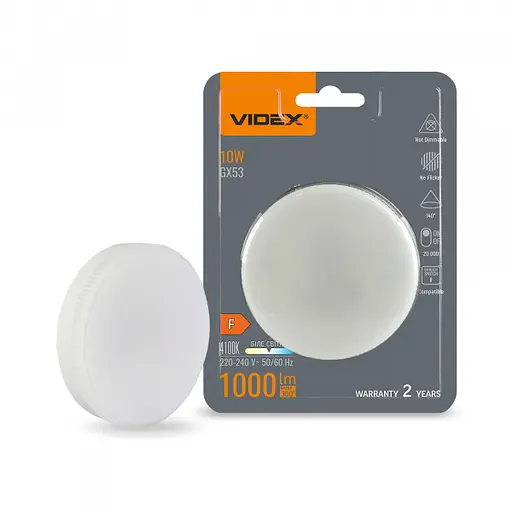LED лампа VIDEX GX53 10W 4100K 220V - фото 1
