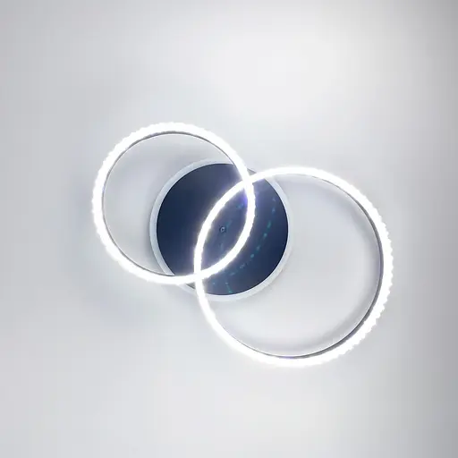 LED люстра на 2 кільця з RGB підсвіткою Line.F А 55061/2В RGB BK - фото 5