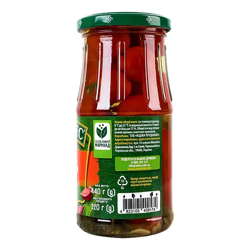 Томати Верес Черрі мариновані 440 г - фото 3