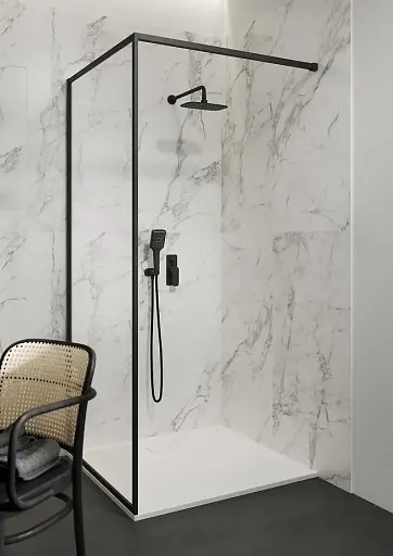 Смеситель для ванны и душа Cersanit Larga S951-373 с коробкой скрытого монтажа Черный 30412 - фото 4