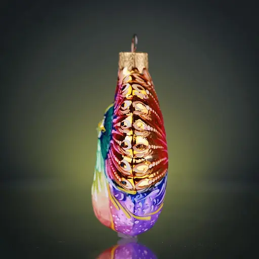 Ялинкова прикраса Різдвяні історії Казковий Павич скло (4820001179781) - фото 3