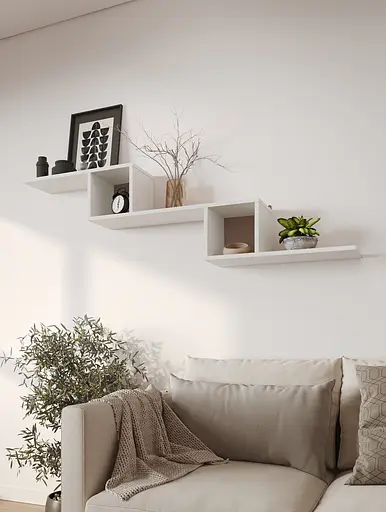 Полка-конструктор MebelStar 153,2x20x44,8 см Аляска белый (MBS-1797)