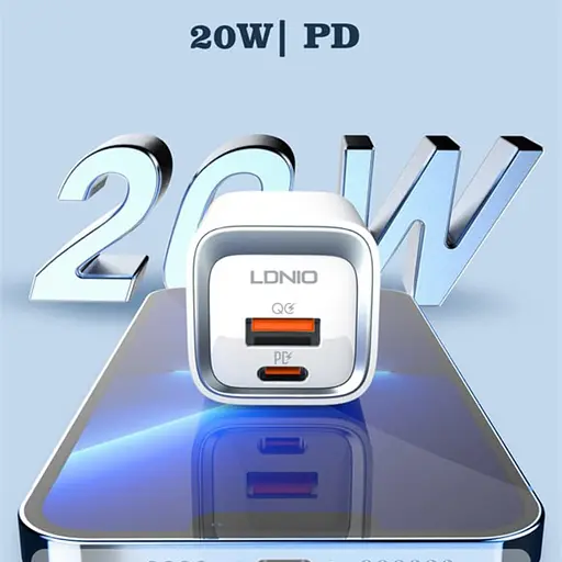 Зарядное устройство Ldnio A2318C USB/ Type-C QC PD белый + кабель Type-C to Type-C - фото 4