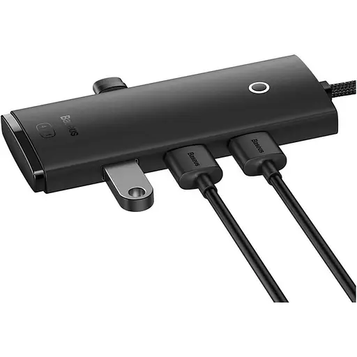 USB-хаб Baseus Lite Series 4-in-1 Hub Adapter Black (WKQX030101) [136670] - фото 4