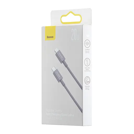 Кабель Baseus Superior Series Fast Charging Data Cable Type-C to iP PD 20W 1 м Granite Purple - фото 2