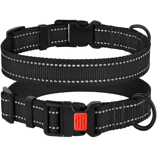 Нашийник для собак Barksi Active світловідбивний пластиковий фастекс 25-33х1.6 см чорний - фото 3