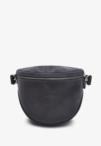 Шкіряна сумка поясна-кроссбоді Vacation синя вінтажна - фото 2