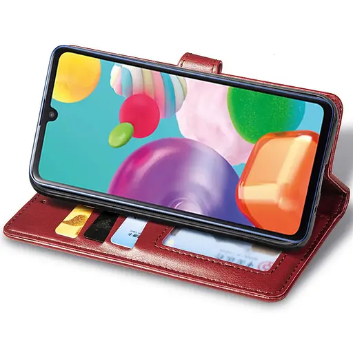 Чохол-книжка Getman Gallant (PU) для Xiaomi Redmi 9 шкіряний червоний - фото 4