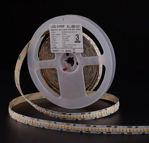 LED Стрічка 19,2W 240LED 4000K 1700LM IP20 24V KLOODI KD2835-240-19.2W-4К-24V - фото 1