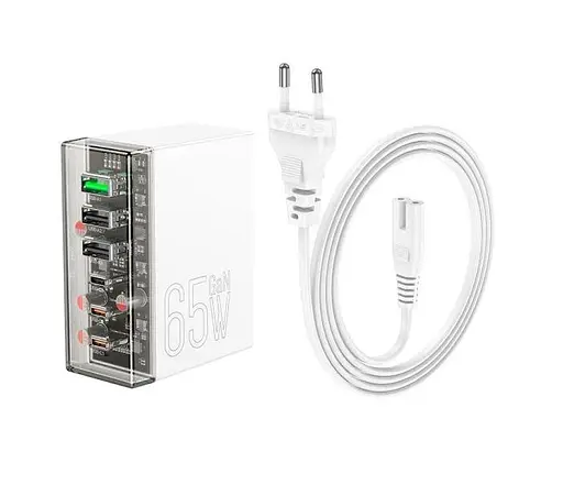 Зарядний пристрій 6 виходів Hoco N36 Fuerza six-port charger 65W - фото 2