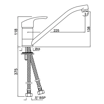 Змішувач для кухні Jaquar Eko EKO-CHR-33173B Хром - фото 2
