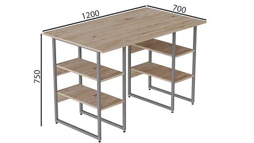 Комп'ютерний стіл Ferrum-decor Карен 75x120x70 сірий ДСП Дуб Сан-Марино 16мм (FRD-102441) - фото 3