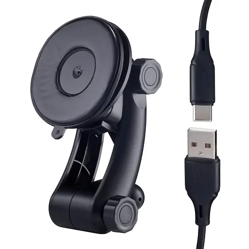 Холдер Mcdodo ZN Series Dual Coil Wirelss Charger Car Amount CH -1600 Чорний - фото 3