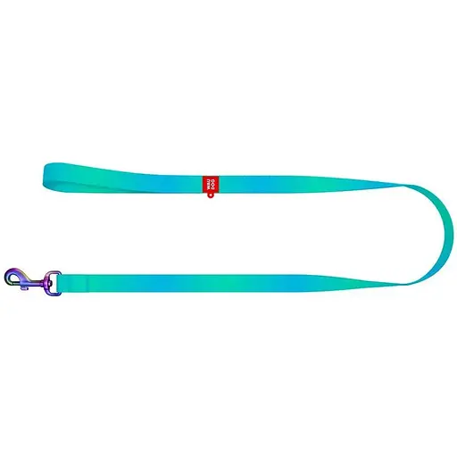 Повідець для собак Waudog Nylon Recycled з нейлону, градієнт, M, блакитний - фото 2