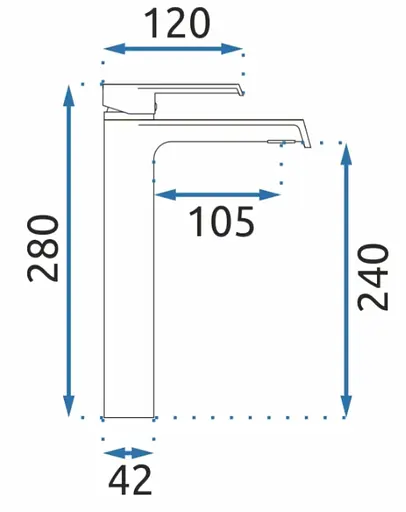 Смеситель для умывальника Rea Hass высокий хром REA-B6207 Хром - фото 6