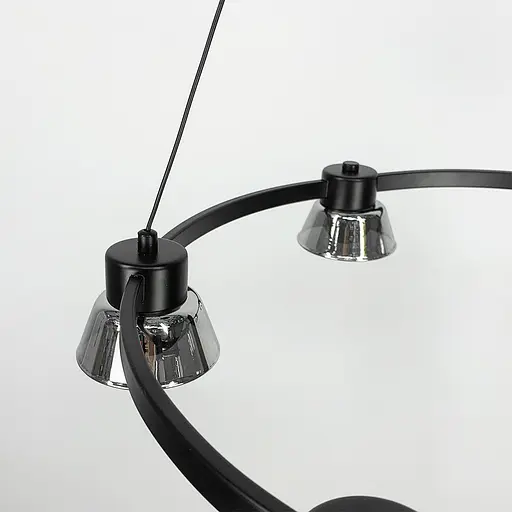 Кільцева люстра HILDFRID на 6 плафонів Line.F MJ 179-600 BK - фото 2