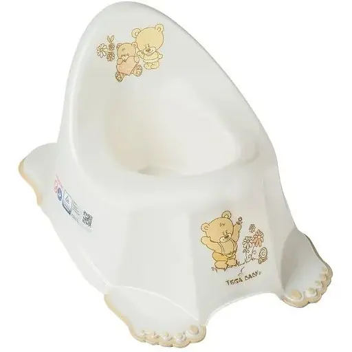Горщик дитячий Tega Baby з музикою антиковзкий Teddy Bear white pearl - фото 1