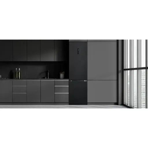 Холодильник LG с нижним морозильным отделением 203x60х68 холод.отд. 277 л мороз.отд. 110л 2дв. А++ NF инв. диспл. внеш. зона светильников Metal Fresh черный - фото 2