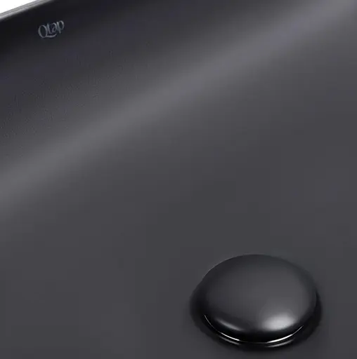 Комплект Qtap Robin: Раковина накладная прямоугольная 600x390x150 мм Matt Black + Донный клапан PU03 (QT132143PMBMBN47296) - фото 4