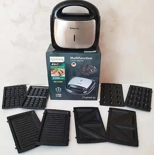Электрогриль мультимейкер Rainberg RB-5408 4в1 2200 Вт - фото 9