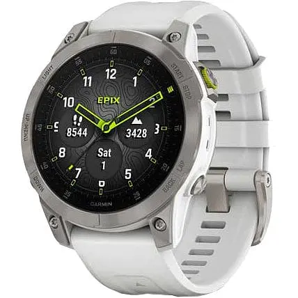 Смарт-часы Garmin Epix (Gen 2) Sapphire-White Titanium (010-02582-20/21)