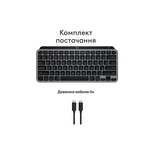 Клавиатура Logitech MX Keys Mini для MAC Wireless UA Space Grey (920-012652) - фото 4