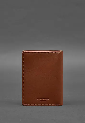 Кожаная обложка-органайзер для документов 6.1 светло-коричневый краст - фото 7