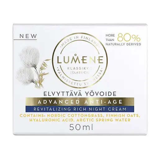 Крем ночной восстанавливающий антивозрастной Lumene Klassikko, 50 мл (8000018228417) - фото 2