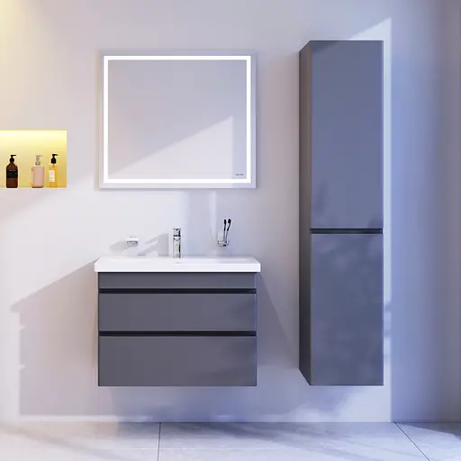 Тумба з умивальником AM.PM Hit підвісна 75 см графіт матовий M93A-FHX0752-WC0752GM38 Графіт - фото 4